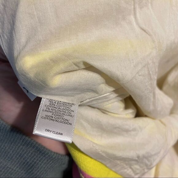 LOFT Pink and yellow striped Shift Dress Size 8 - Picture 7 of 9